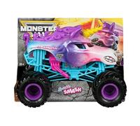 Monster Jam Sparkle Smash, Monster Truck ufficiale in scala 1:24, veicolo pressofuso con dettagli realistici e pneumatici BKT, camion giocattolo da collezione per bambini dai 3 anni in su
