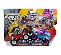 Monster Jam, Sparkle Smash Vs. Racing Stripes, Monster Trucks, scala 1:64, giocattolo per bambini dai 3 anni in su