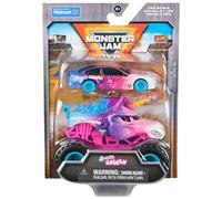 Monster Jam Ufficiale scala 1:64 Diecast 2-Pack Series 6 Monster Truck e Race Car: Sparkle Smash