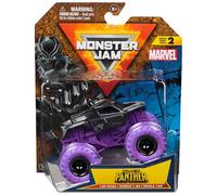 Monster Jam, veicolo giocattolo ufficiale Marvel Black Panther, veicolo in metallo, scala 1:64, giocattoli per supereroi per bambini dai 3 anni in su