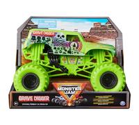 MONSTER JAM, Monster Truck ufficiale Grave Digger, veicolo pressofuso da collezione, scala 1:24, giocattoli per bambini per ragazzi e ragazze dai 3 anni in su