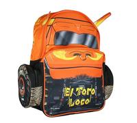 Monster Jam Zaino El Toro Loco 3D Bull Horns Monster Truck 16 "Borsa per libri scolastici per bambini con custodia tecnologica per laptop