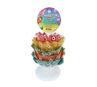 Monster Lollipop Lecca Lecca Mostrocchio Espositore da 60 Spiedini Colorati e Divertenti, Gusto Frutta