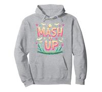 Monster Mash It Up, Divertente Festa di Halloween Felpa con Cappuccio, Unisex per Adulti, Grigio Melange, M