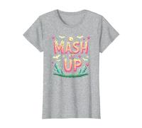 Monster Mash It Up, Divertente Festa di Halloween Maglietta, Donna, Grigio Melange, L