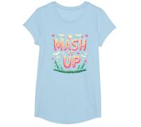 Monster Mash It Up, Divertente Festa di Halloween Maglietta, Ragazze, Celeste, L