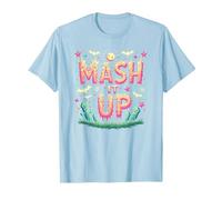 Monster Mash It Up, Divertente Festa di Halloween Maglietta, Uomo, Celeste, XL