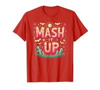 Monster Mash It Up, Divertente Festa di Halloween Maglietta, Uomo, Rosso, XL