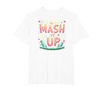 Monster Mash It Up, Divertente Festa di Halloween Maglietta, Uomo Taglie Grandi, Bianco, 4X Tall