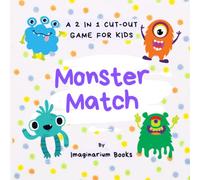 Monster Match: 2 in 1 Cut-Out Game Book for Kids, Activity Book for Children Ages 4 to 10