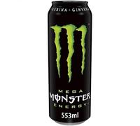 Monster Mega Energy Green - Confezione da 12 lattine da 500 ml con caffeina 32 mg/100 ml