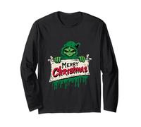 Monster Merry Christmas Spaventoso Natale Natale Maglia a Manica