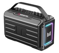 Monster MS-ADV1 Adventurer 1000 Altoparlante Bluetooth Portatile, 80W, Nero, Bluetooth 5.3, Batteria 4000mAh, con Ingresso AUX, USB, Scheda TF, Microfono, Karaoke, 300x161x127mm