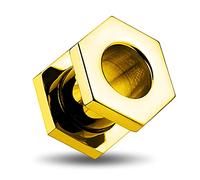 Monster Piercing Monili penetranti dell'orecchio del Tunnel della Carne del Calibro di Carne del Calibro del Tunnel della Carne di Acciaio Inossidabile 316L anodizzati Oro di 5MM