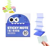 Monster Pop-Up Transparent Sticky Notes, glitter notes 7.6x7.6cm, Office Memo for Bible Study, Office, Planning, Journaling, Organizing Tasks, Daily, Annotation，1pc-f