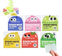 Monster Pop-Up Transparent Sticky Notes, glitter notes 7.6x7.6cm, Office Memo for Bible Study, Office, Planning, Journaling, Organizing Tasks, Daily, Annotation，6pcs