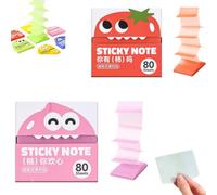 Monster Pop-Up Transparent Sticky Notes, glitter post it notes 7.6x7.6cm, Office Memo for Bible Study, Office, Planning, Journaling, Organizing Tasks, Daily, Annotation，2pcs-b