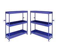 Monster Racking - 2 Scaffali in Acciaio Senza Bulloni Blu 116,5cm x 115cm x 34,8cm