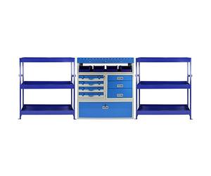 Monster Racking - Pacchetto Tempest con 1 Scaffale con Cassetti e 2 Scaffali con Mensole per Van