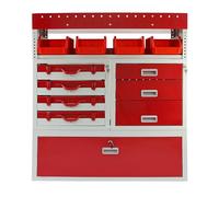 Monster Racking - Scaffale Universale per Van Rosso Solido Robusto 101,6cm x 117,8cm x 36cm