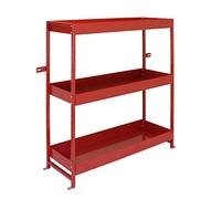 Monster Racking - Scaffale Volcano Rosso per Van in Acciaio Inossidabile con 3 Ripiani 116,5cm x 115cm x 34,8cm