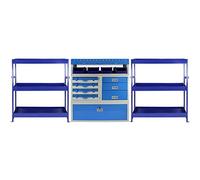 Monster Racking Tempest metallo Van rack scaffale porta attrezzi, blu acciaio, scaffali Bays & cassetti