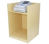 Monster Shop Bancone Cassa Acero TB60 - Mobile da Negozio in MDF Melaminico, 2 Ripiani Interni, Piano Recessato, Struttura Compatta 60x90x60cm per Reception, Punto Vendita o Negozio