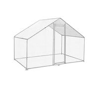 Monster Shop - Pollaio Recinzione Recinto per Capi Pollame Galline Polli Aia Animali Stia Gabbia con Tettoia Impermeabile 4x2x2m
