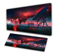 Monster Story Mouse Pad/XL Blood Red Mouse Pad/Anti slip Pearl Base, Durable Seam, Large OfficeDeskPad, PC Gaming MousePad, Rectangular AnimeMousePad Tappetiti per ilMousePad (A, 80×30cm)