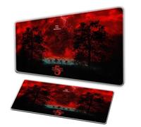 Monster Story Mouse Pad/XL Blood Red Mouse Pad/Anti slip Pearl Base, Durable Seam, Large OfficeDeskPad, PC Gaming MousePad, Rectangular AnimeMousePad Tappetiti per ilMousePad (B, 80×30cm)