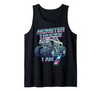 Monster Style Truck 7th Birthday Kids Boy 7 Anni Canotta
