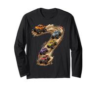Monster Style Truck 7th Birthday Kids Boy 7 Anni Maglia a Manica