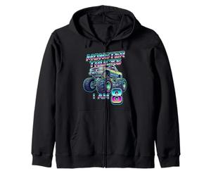 Monster Style Truck 8° Compleanno Bambini Ragazzo 8 Anni Felpa con Cappuccio
