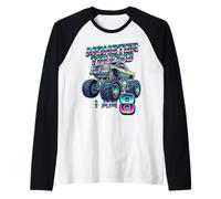 Monster Style Truck 8° Compleanno Bambini Ragazzo 8 Anni Maglia con Maniche Raglan