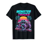 Monster Truck 4 Wheeler Vaporwave Estetica Retro Anni '80 Maglietta