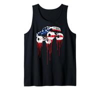 Monster Truck Bandiera USA Drip Graffiti Amante Canotta
