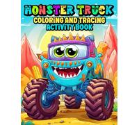 Monster Truck coloring and tracing activity book