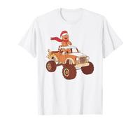 Monster Truck Gingerbread Man - Divertente Natale da Forno Maglietta