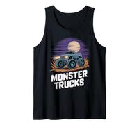Monster Truck Night Scene Offroad Power Illustration Canotta