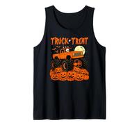 Monster Truck or Treat Skeleton Pumpkin Halloween Ragazzi Ragazze Canotta