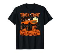 Monster Truck or Treat Skeleton Pumpkin Halloween Ragazzi Ragazze Maglietta