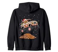 Monster Truck Pan di Zenzero Natale Crush Forno Felpa con Cappuccio