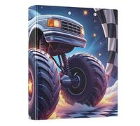 Monster Truck - Raccoglitore a 3 anelli da 3,8 cm, per 200 documenti, per casa, scuola, ufficio