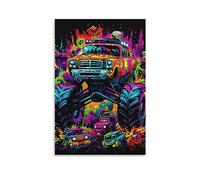 Monster Truck Racing Wall Art Canvas Poster Colorato Auto Da Corsa Decorazione Della Parete Poster Dormitorio Decor Pittura Arte