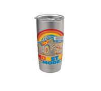 Monster Truck Sunset Retro Off Road Fan Uomini Ragazzi Bambini Bicchiere termico in acciaio inox doppia parete