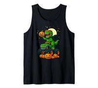 Monster Truck Trex Dinosauro Halloween Zucca Ragazzi Ragazze Bambino Canotta