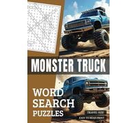 Monster Truck Word Search Puzzle Book: Easy-To-Read Print, Travel-Size 6x9 inches, 50+ Puzzles, Thoughtful Gift