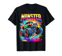 Monster Trucks Colorful Splash Art Monster Truck Maglietta