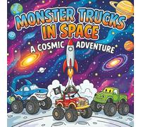 Monster Trucks in Space: A Cosmic Adventure: Coloring Book for Kids: 50 Space Monster Trucks and Space Scenes for Creative Activity (Ages 3+)