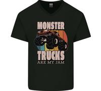 Monster Trucks Sono Il Mio Jam Divertente Uomo V-Neck Cotone T-Shirt